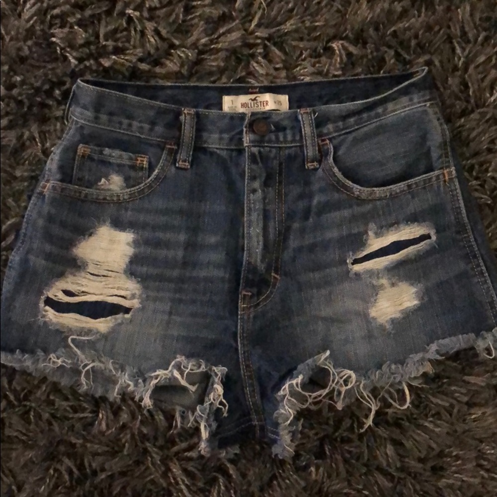 Hollister High Rise Cut Off Jean Shorts